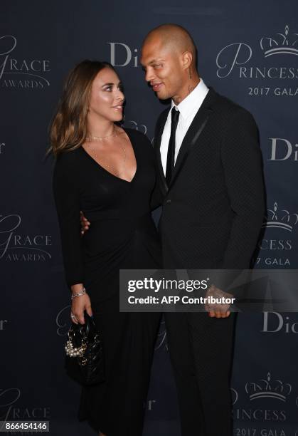 Model Jeremy Meeks and Chloe Green attend the 2017 Princess Grace Awards Gala at The Beverly Hilton Hotel, Beverly Hills, California on October 25,...