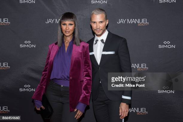 Iman and Jay Manuel attend the Jay Manuel Beauty x Simon launch event at Highline Stages on October 25, 2017 in New York City.