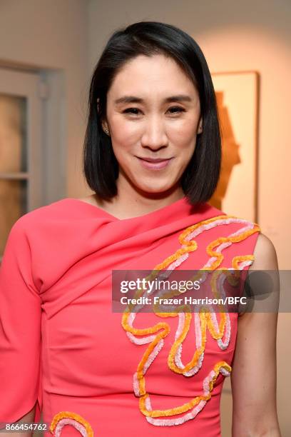 Eva Chang attends The Fashion Awards 2017 nominees cocktail reception at LECLAIREUR on October 25, 2017 in Los Angeles, California.