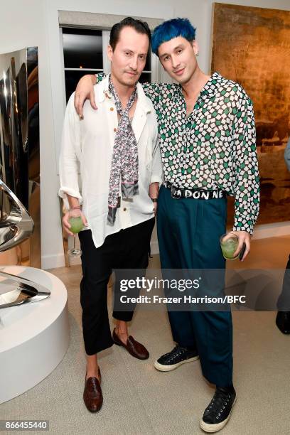 Guests attend The Fashion Awards 2017 nominees cocktail reception at LECLAIREUR on October 25, 2017 in Los Angeles, California.