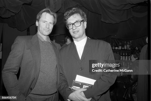 Playwright and actor Sam Shepard and German film director Wim Wenders pose for a portrait in January 1994 in New York City.