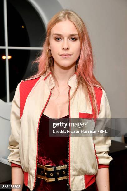 Mary Charteris attends The Fashion Awards 2017 nominees cocktail reception at LECLAIREUR on October 25, 2017 in Los Angeles, California.