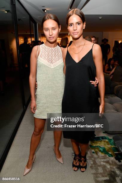 Guests attend The Fashion Awards 2017 nominees cocktail reception at LECLAIREUR on October 25, 2017 in Los Angeles, California.