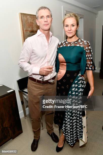 Mungo Tennant and Julietta Dexter attend The Fashion Awards 2017 nominees cocktail reception at LECLAIREUR on October 25, 2017 in Los Angeles,...