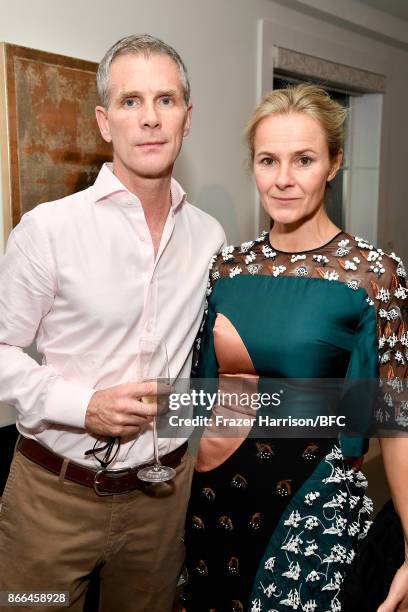 Mungo Tennant and Julietta Dexter attend The Fashion Awards 2017 nominees cocktail reception at LECLAIREUR on October 25, 2017 in Los Angeles,...