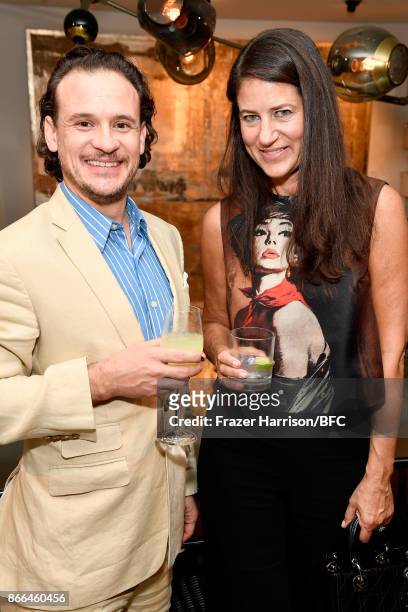 Daniel Bee and Katharine Ross attend The Fashion Awards 2017 nominees cocktail reception at LECLAIREUR on October 25, 2017 in Los Angeles, California.