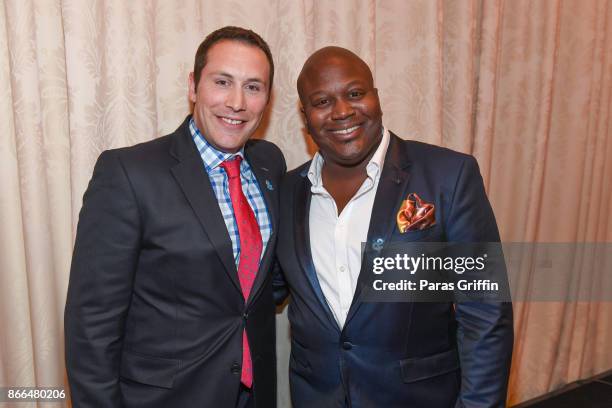 From left, actors Mike Carlsen and Tituss Burgess both of Net Unbreakable Kimmy Schmidt, at the GLAAD Gala Atlanta, in partnership with Ketel One...