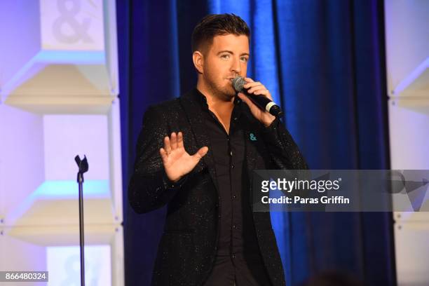 S The Voice Billy Gilman performing at the 2017 GLAAD Gala Atlanta, in partnership with LGBTQ ally, Ketel One Vodka on October 25, 2017 in Atlanta,...