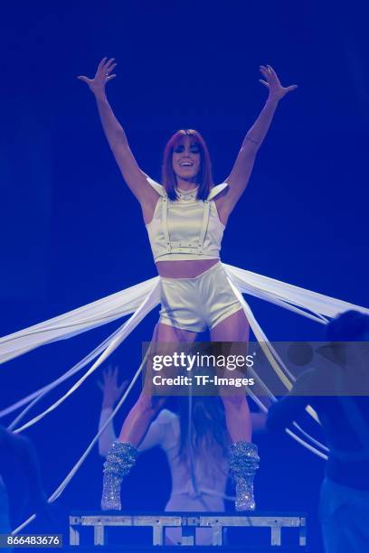 Vanessa Mai performs the 'Schlagerboom - Das Internationale Schlagerfest' at Westfalenhalle on October 21, 2017 in Dortmund, Germany.