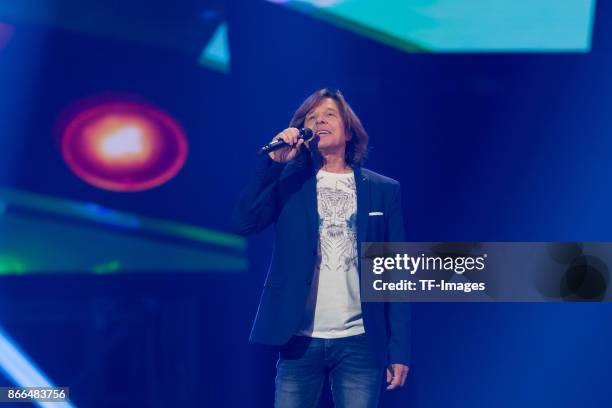 German singer Juergen Drews performs the 'Schlagerboom - Das Internationale Schlagerfest' at Westfalenhalle on October 21, 2017 in Dortmund, Germany.