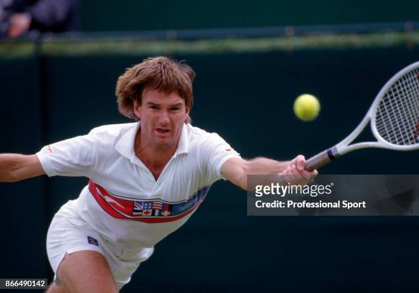 Jimmy Connors of the USA in action during the Stella Artois Championships at the Queen's Club in London, England circa June 1987.