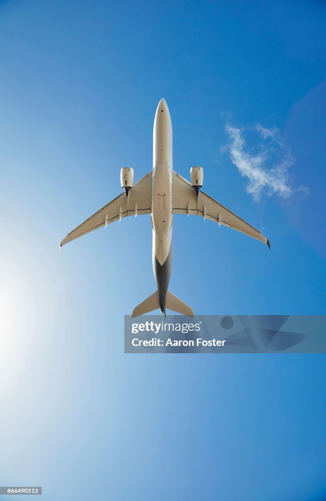 A350-900 directly below