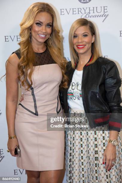 Personality Gizelle Bryant and Erika Liles attend Every Hue Beauty Pop-Up at The Showroom on October 25, 2017 in Washington, DC.