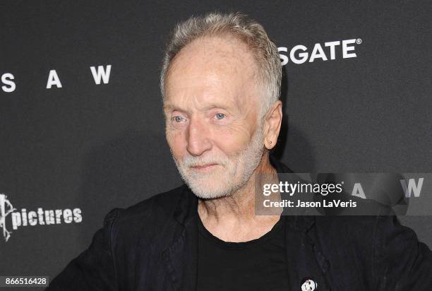 Actor Tobin Bell attends the premiere of "Jigsaw" at ArcLight Hollywood on October 25, 2017 in Hollywood, California.