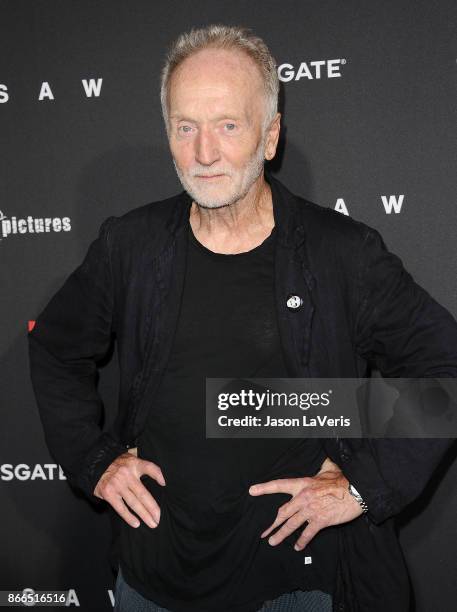 Actor Tobin Bell attends the premiere of "Jigsaw" at ArcLight Hollywood on October 25, 2017 in Hollywood, California.