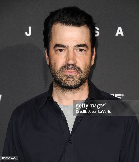 Actor Ron Livingston attends the premiere of "Jigsaw" at ArcLight Hollywood on October 25, 2017 in Hollywood, California.