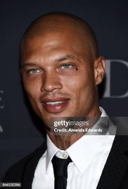 Model Jeremy Meeks arrives at the 2017 Princess Grace Awards Gala at The Beverly Hilton Hotel on October 25, 2017 in Beverly Hills, California.