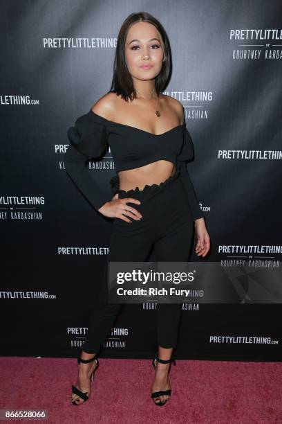 Kelli Berglund attends the launch of PrettyLittleThing by Kourtney Kardashian at Poppy on October 25, 2017 in Los Angeles, California.