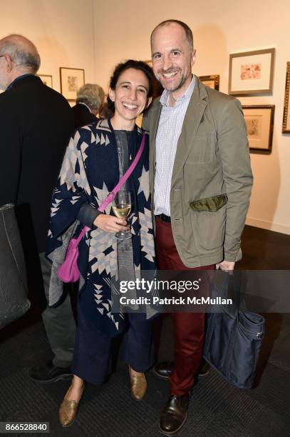 Sara Kay, and Sasha Jarolim attend the IFPDA Fine Art Print Fair Opening Preview at The Jacob K. Javits Convention Center on October 25, 2017 in New...