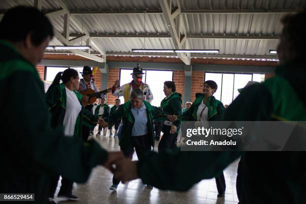 Members of Dr. Clown team perform in Mosquera, Cundinamarca, a small town close to Bogota, Colombia on October 25, 2017. Medical smile therapy...