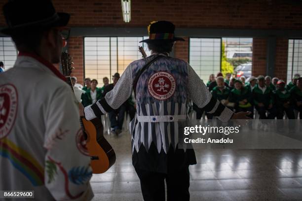 Members of Dr. Clown team perform in Mosquera, Cundinamarca, a small town close to Bogota, Colombia on October 25, 2017. Medical smile therapy...