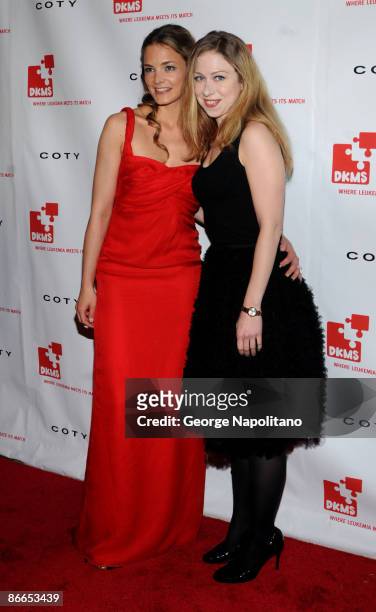 Executive Vice President in the Americas Katharina Harf and Chelsea Clinton attend the 3rd Annual DKMS Gala at Cipriani 42nd Street on May 7, 2009 in...