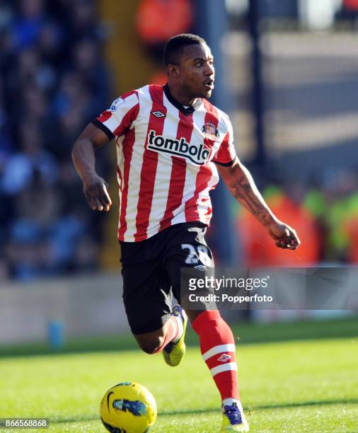 Stephane Sessegnon of Sunderland in action during the Barclays Premier League match between West Bromwich Albion and Sunderland at The Hawthorns on...