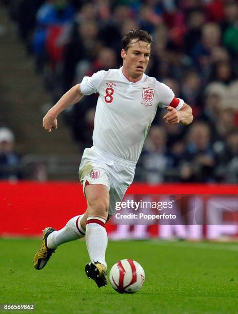 Scott Parker of England in action during an International Friendly match between England and The Netherlands at Wembley Stadium on February 29, 2012...