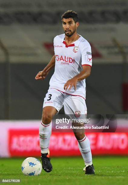 Anibal Capela of FC Carpi in action during the Serie B match between FC Carpi and US Citta di Palermo on October 24, 2017 in Carpi, Italy.