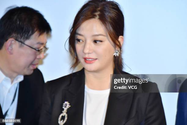 Actress Vicki Zhao attends an international jury members press conference of the 30th Tokyo International Film Festival at Roppongi Hills on October...