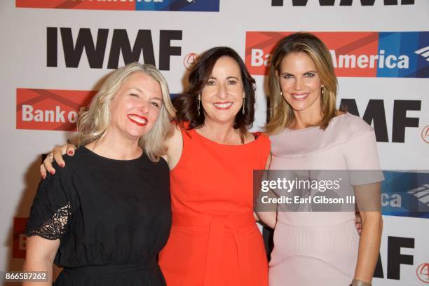 Stephanie Sinclair, Elisa Lees Munoz and Natalie Morales attend the International Women's Media Foundation 2017 Courage In Journalism Awards at...