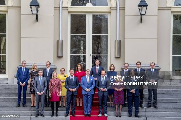 The new Dutch cabinet Minister of Education, Culture and Science Arie Slob, Minister for Foreign Trade and Development Cooperation Sigrid Kaag,...