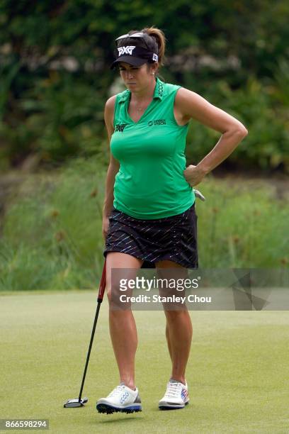 Gerina Pillar of the United States walks to the 14th hole during day one of the Sime Darby LPGA Malaysia at TPC Kuala Lumpur East Course on October...