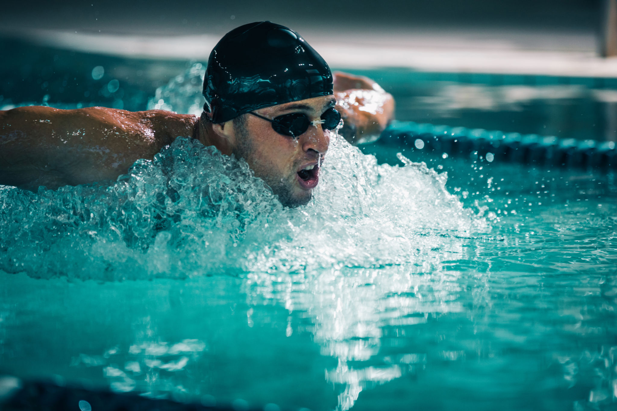 swimming breathing