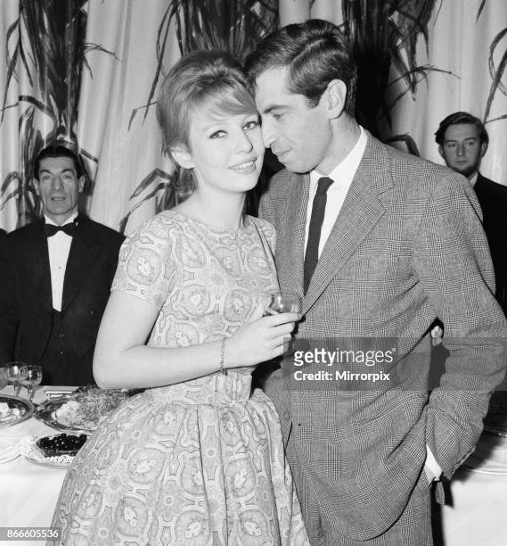 Annette Stroyberg, danish actress pictured with fiancee, film director Roger Vadim, in London, Sunday 14th December 1958. Annette is in the UK for a...