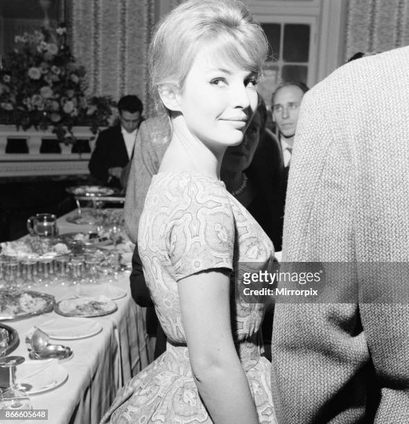 Annette Stroyberg, danish actress, in London, Sunday 14th December 1958. Annette is in the UK for a screen test, she is hoping for a role in new film...