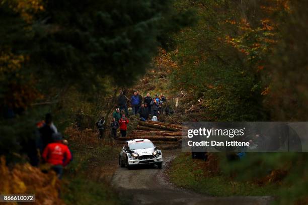 Orhan Avcioglu of Turkey and Toksport WRT drives with co-driver Burcin Korkmaz of Turkey during Shakedown for the FIA World Rally Championship Great...