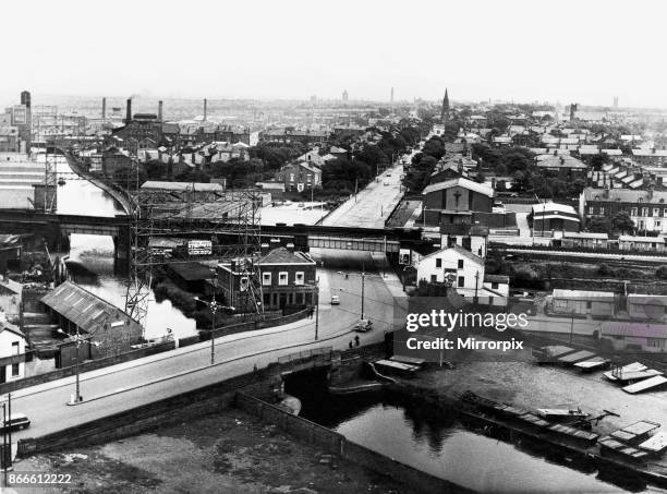 View over Bootle, Liverpool, from the top of a sixteen storey block of flats which is included in the Church Street redevelopment scheme of 199 homes...