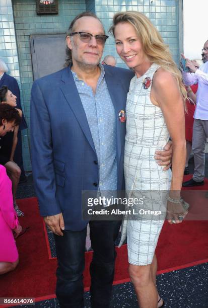 Director Gregory Nicotero and actress Kathleen Kinmont at the George A. Romero star ceremony on the Hollywood Walk of Fame held on October 25, 2017...