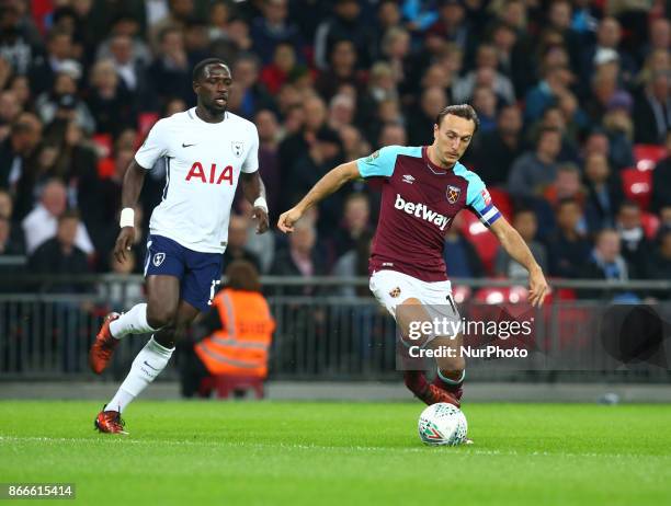 West Ham United's Mark Noble during Carabao Cup 4th Round match between Tottenham Hotspur and West Ham United at Wembley Stadium, London, England on...