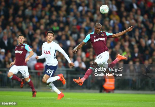 West Ham United's Angelo Ogbonna during Carabao Cup 4th Round match between Tottenham Hotspur and West Ham United at Wembley Stadium, London, England...