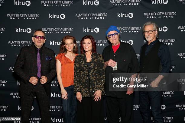 Elvis Costello, Neko Case, Rosanne Cash, Ry Cooder and John Leventhal attend the Austin City Limits 2017 Hall of Fame Inductions at ACL Live on...