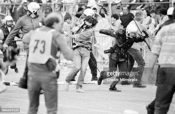 Juventus 1-0 Liverpool FC, 1985 European Cup Final, Heysel Stadium, Brussels, Wednesday 29th May 1985. Crowd Violence.