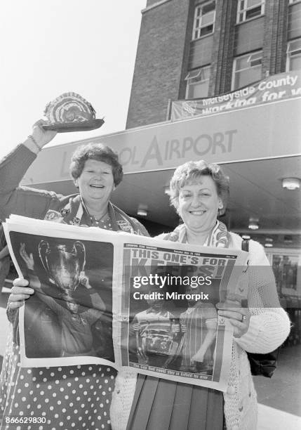 Liverpool Fans and Supporters, leave for Brussels and 1985 European Cup Final v Juventus at Heysel Stadium, Brussels, Wednesday 29th May 1985....