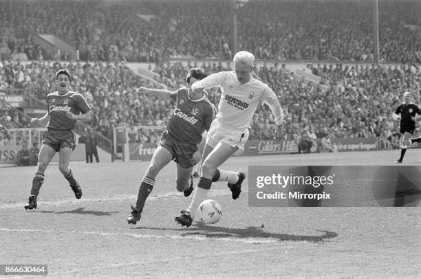 Liverpool v Nottingham Forest, FA Cup match action at Hillsborough Stadium, Sheffield, Saturday 15th April 1989. Prior to the Hillsborough disaster...