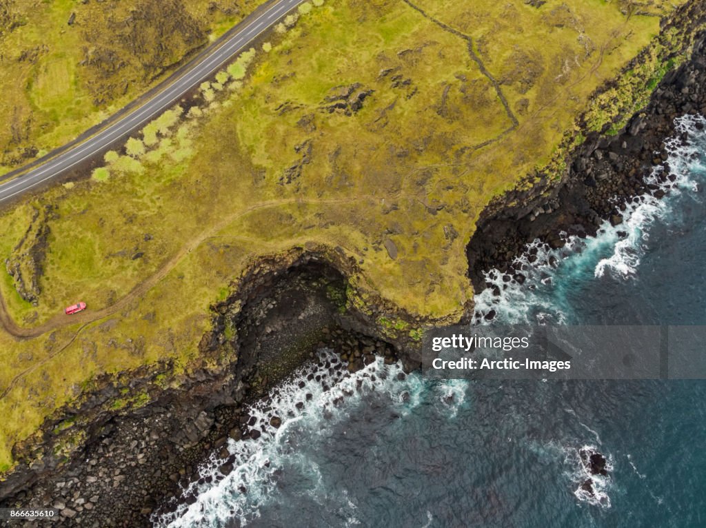 Top view-Cliffs and the Sea