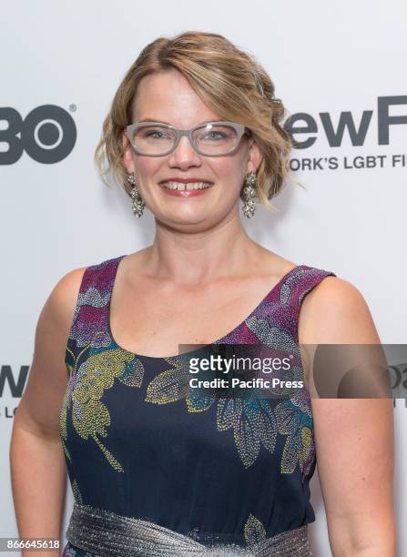 Kirsten Earl attends NewFest closing night movie screening Becks at Cinepolis Chelsea.