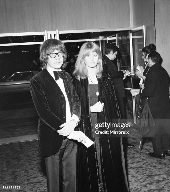 Marooned 1970 Film Premiere, The Odeon, Leicester Square, London, Thursday 29th January 1970, picture shows Peter Asher and sister, Jane Asher.