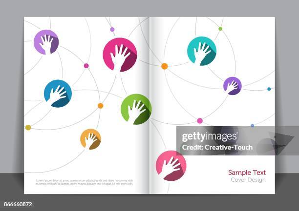 verbindung hände decken design - community networks stock-grafiken, -clipart, -cartoons und -symbole