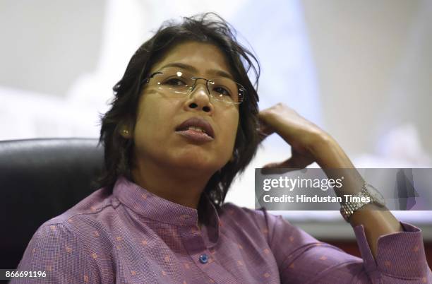 Indian Women's Cricket Team fast bowler Jhulan Goswami, during the FICCI Ladies Organisation engages in an interactive session titled Breaking...